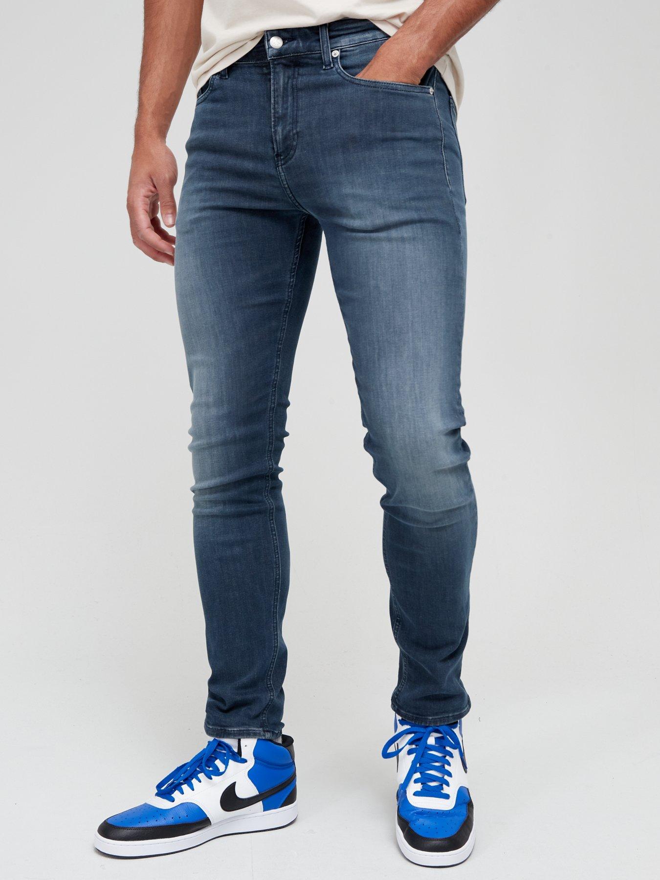 RRP £119 Hugo Boss Hugo 734 Indigo Blue Wash Skinny Fit Jeans